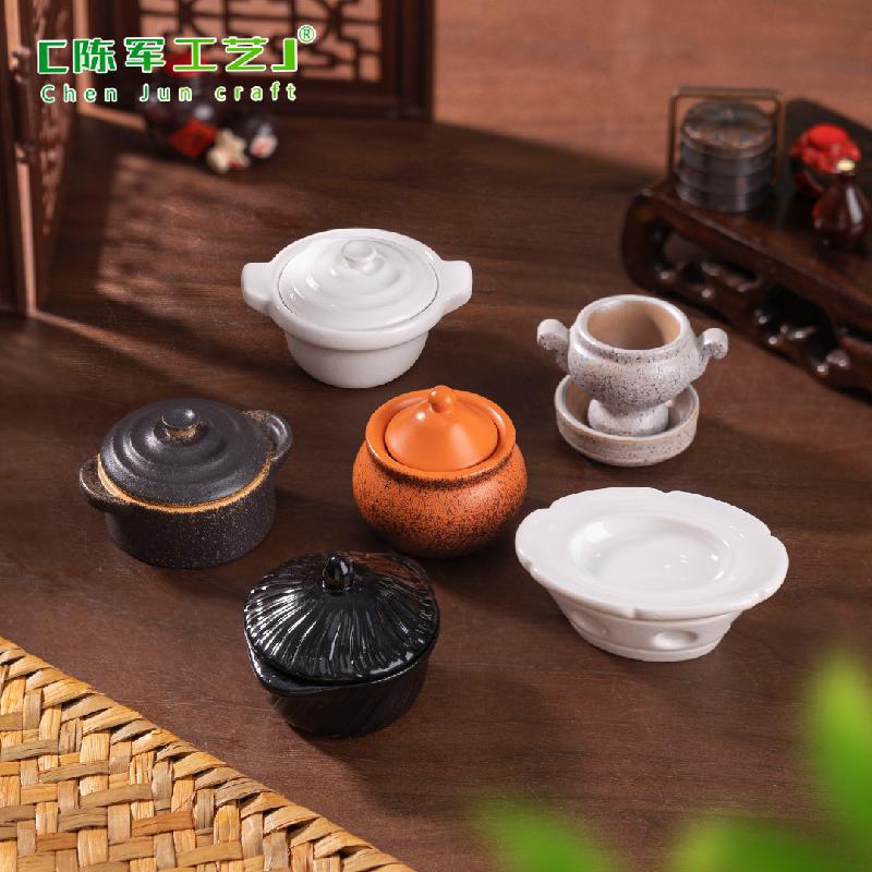 微景观创意仿真砂锅碗模型娃屋食玩 DIY装饰品配件迷你桌面小摆件