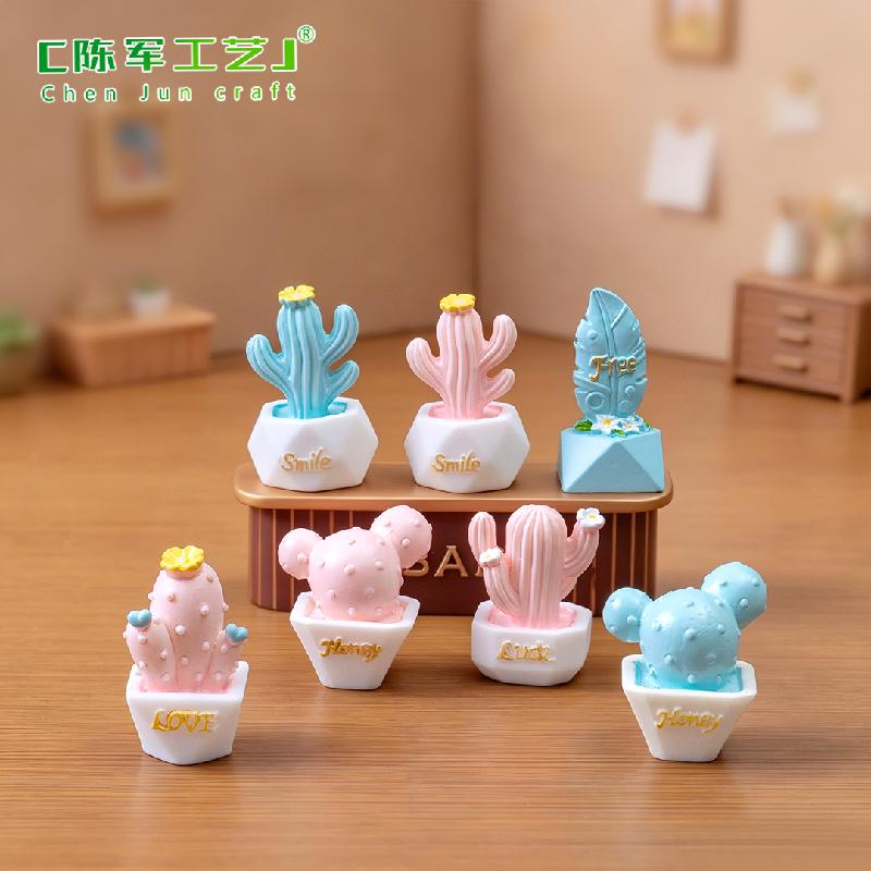 Tiểu cảnh xương rồng mini, quà tặng trang trí nữ tính (ZC-54)