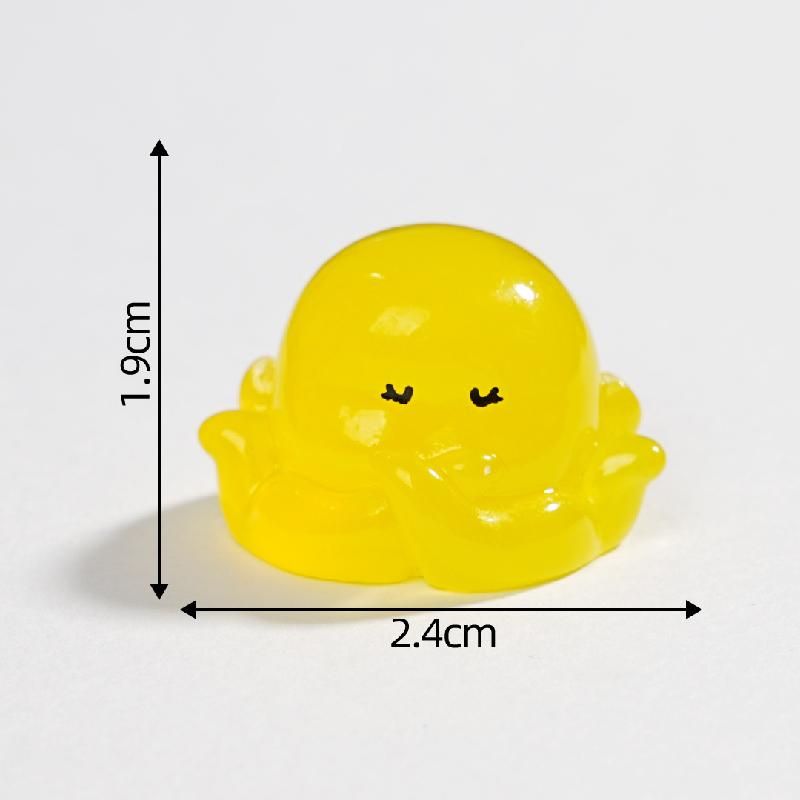 微景观创意夜光小章鱼鱼缸水族造景 DIY装饰品配件迷你树脂小摆件