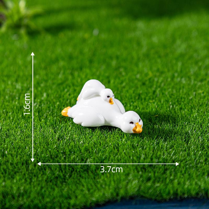 微景观创意可爱白白胖胖小鸭子园艺造景 DIY装饰品配件迷你小摆件
