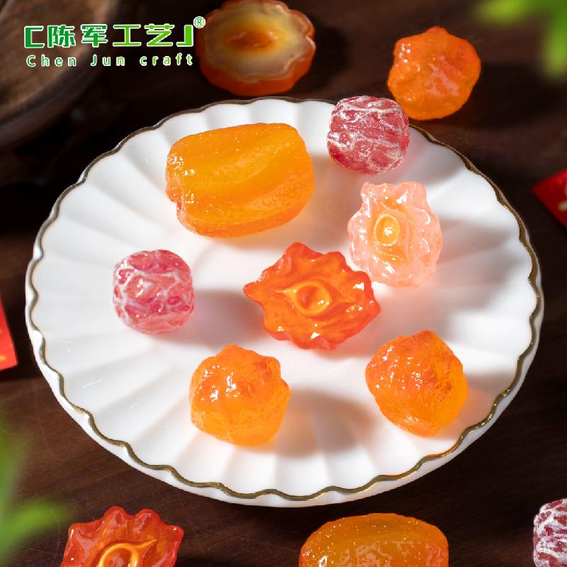 微景观创意话梅杏脯蜜饯仿真食玩 DIY盲袋装饰品挂配件迷你小摆件