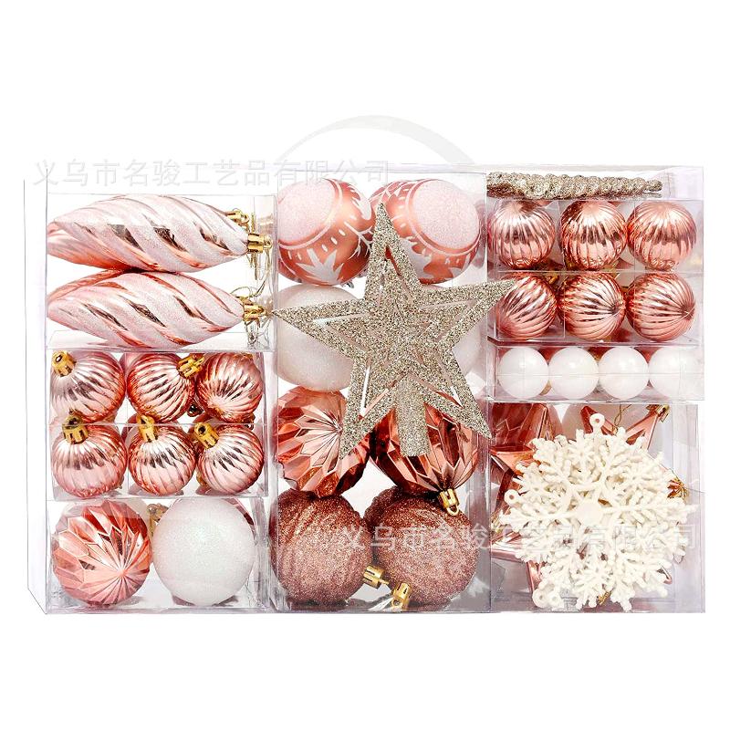 Bộ quà tặng trang trí cây thông Noel: 100 chiếc sao, bóng nhựa trang trí, hộp quà, mới.