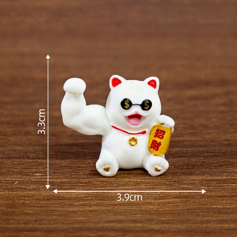 Tiểu cảnh mèo chiêu tài mini trang trí bàn và xe DIY (ZC-1217)