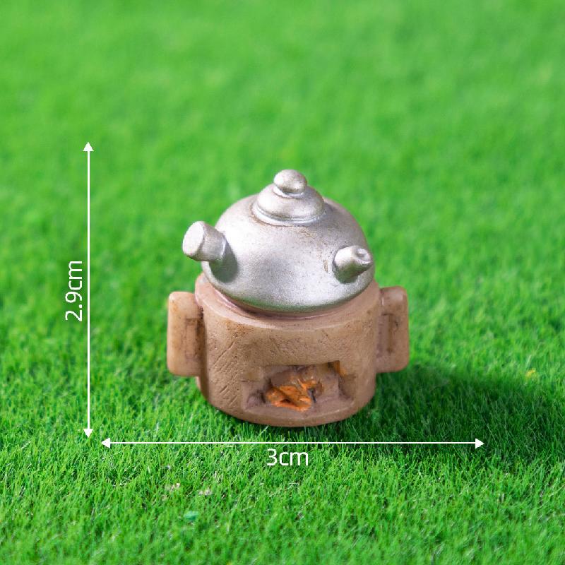 微景观创意古风竹椅推车小物件庭院造景 DIY装饰品配件迷你小摆件