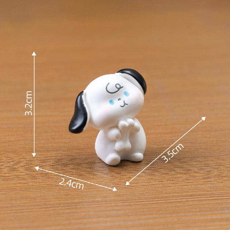 Tiểu cảnh chó con mini trang trí nhà búp bê và xe hơi (ZC-867)