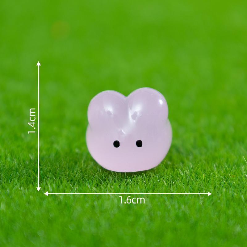 微景观创意可爱夜光小兔子萌粒公仔 DIY装饰品配件迷你桌面小摆件