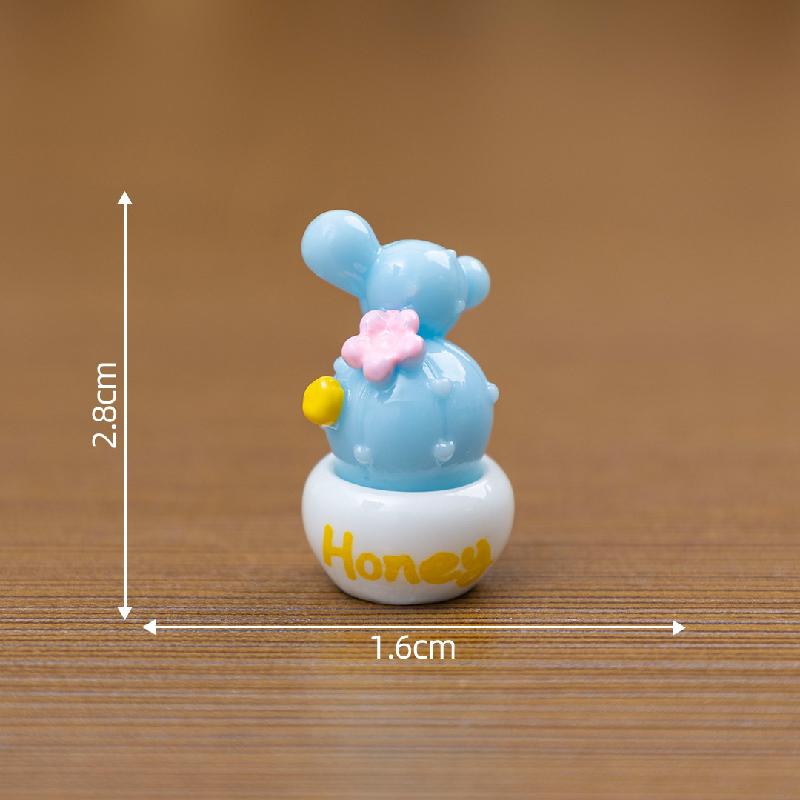 微景观创意粉嫩仙人掌多肉植物盆栽娃屋 DIY装饰品配件树脂小摆件