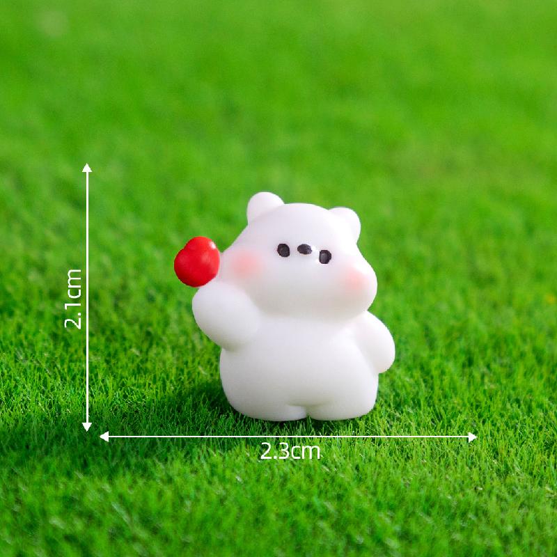 Tiểu cảnh thỏ, gấu lao động, nhà nhỏ DIY, phụ kiện resin tiểu cảnh mini (ZC-552)