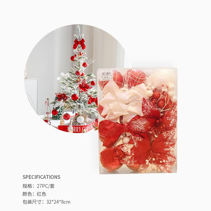 Trang trí Noel: Bóng vàng champagne, nơ trang trí đẹp