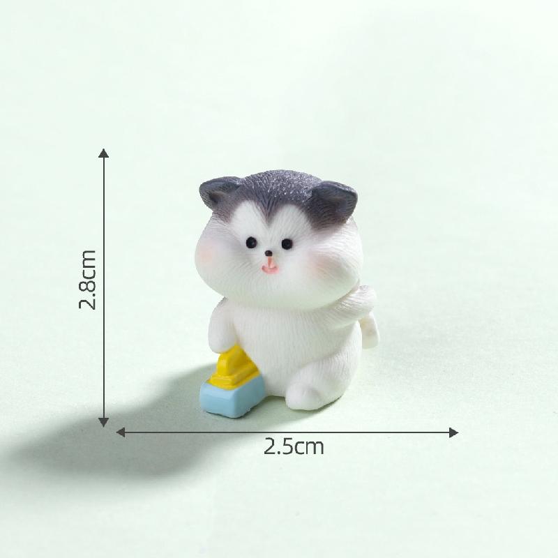Mèo trượt tuyết mini trang trí cảnh tuyết (PK-714)