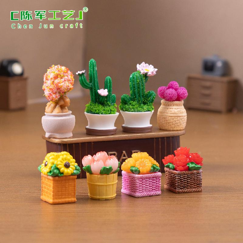 Tiểu cảnh xương rồng, sen đá giả, DIY, phụ kiện bàn tiểu cảnh mini nhỏ xinh (ZC-537)