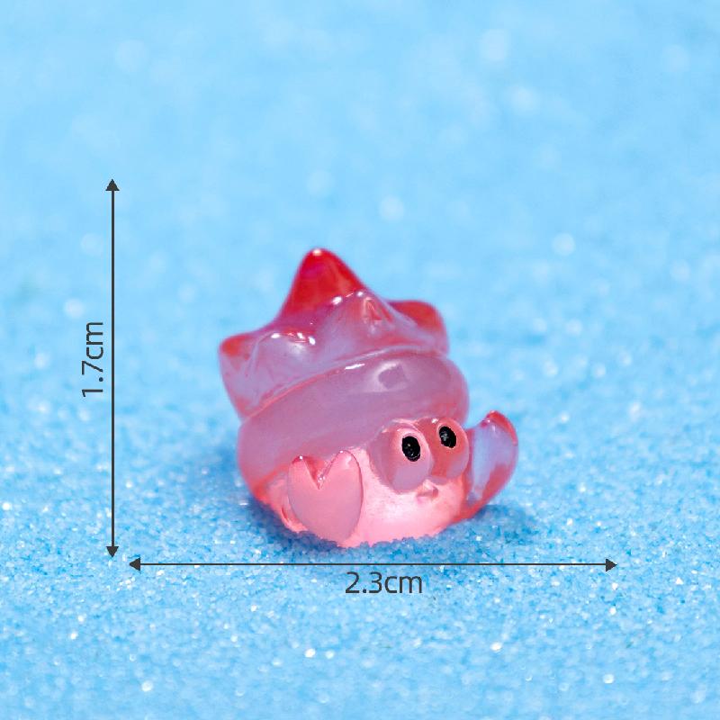 微景观创意夜光海洋小章鱼螃蟹海洋造景 DIY装饰品配件迷你小摆件