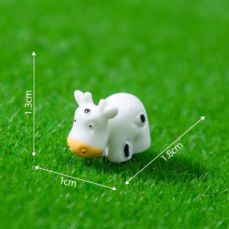 Tiểu cảnh bò sữa mini DIY trang trí bình rêu đáng yêu (ZC-764)