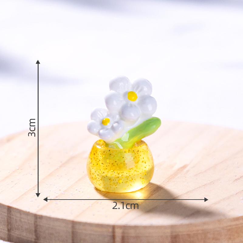 微景观创意可爱向日葵郁金香鲜花 DIY装饰配件迷你车载桌面小摆件