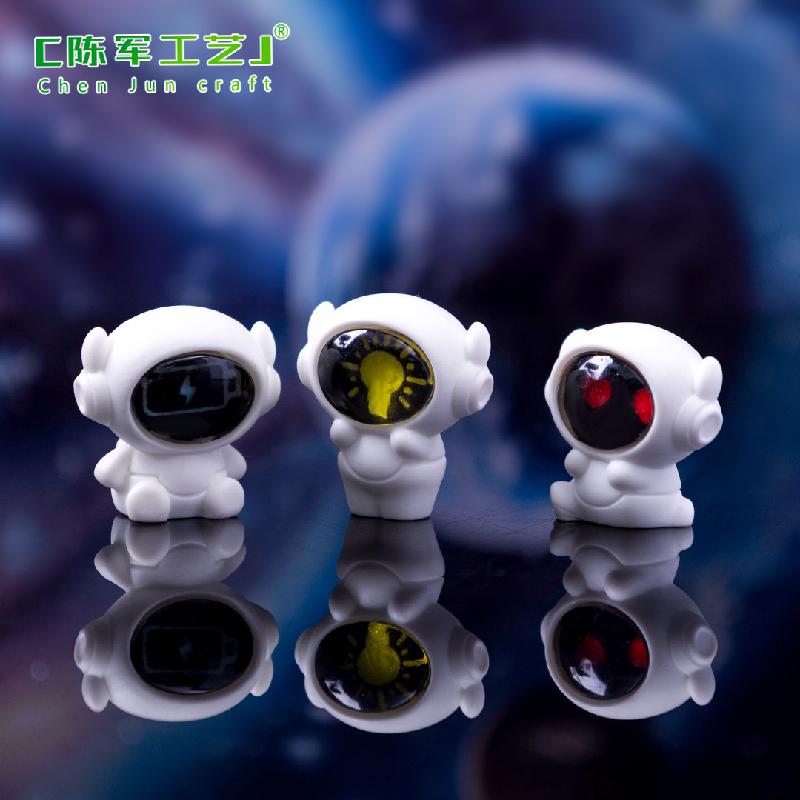 微景观创意表情太空宇航员机器人萌粒 DIY装饰品挂配件迷你小摆件