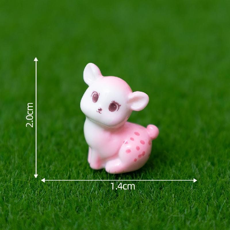 微景观创意如意鹿鹿公仔园艺造景 DIY装饰品挂配件迷你树脂小摆件