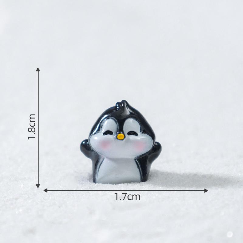 跨境新品圣诞雪人小鹿萌粒雪地造景 DIY装饰品配件迷你桌面小摆件