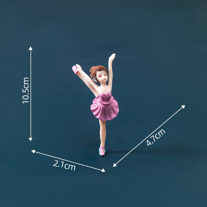 Móc khóa vũ công ba lê PVC trang trí tiểu cảnh rêu (ZC-895)