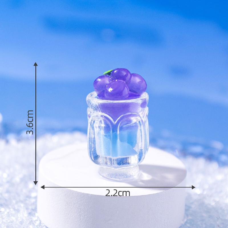 微景观创意仿真夜光夏日冰饮食玩 DIY装饰品挂配件迷你桌面小摆件