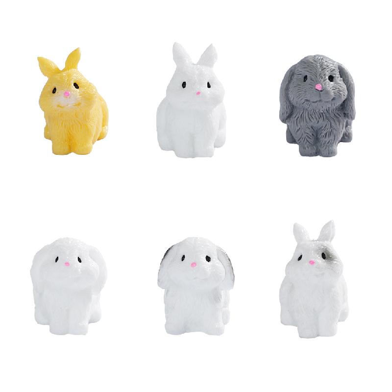 苔藓微景观创意可爱兔子园艺造景 DIY装饰配件迷你车载桌面小摆件