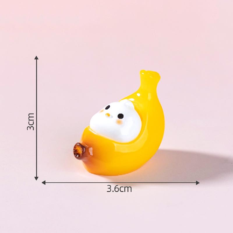微景观创意可爱水果啾山竹香蕉萌粒食玩 DIY装饰品配件迷你小摆件