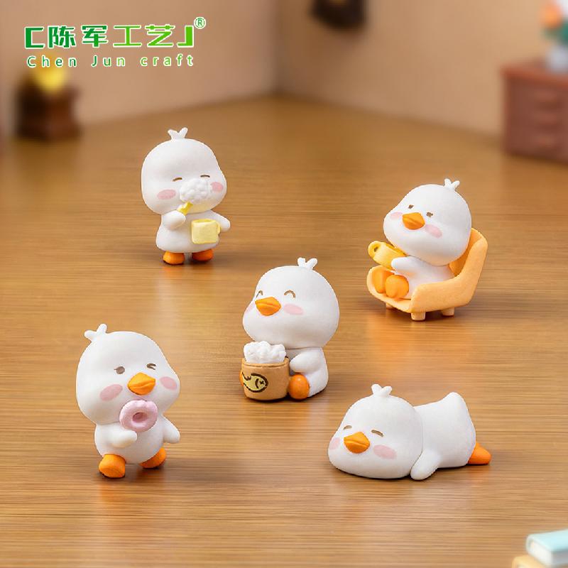 Tiểu cảnh vịt nhỏ vui vẻ, phụ kiện trang trí nhà búp bê (ZC-336)