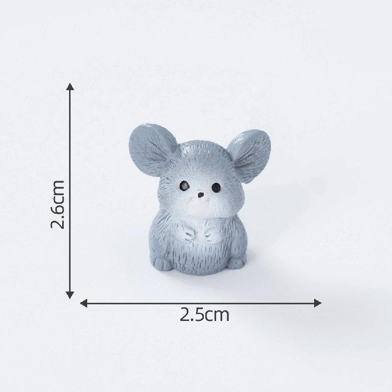跨境外贸微景观创意田园小鼠园艺造景 DIY装饰配件迷你树脂小摆件