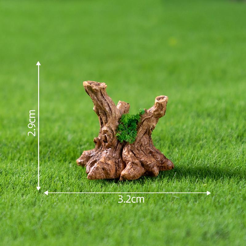 跨境新品微景观创意写实恐龙树桩园艺造景 DIY装饰配件迷你小摆件