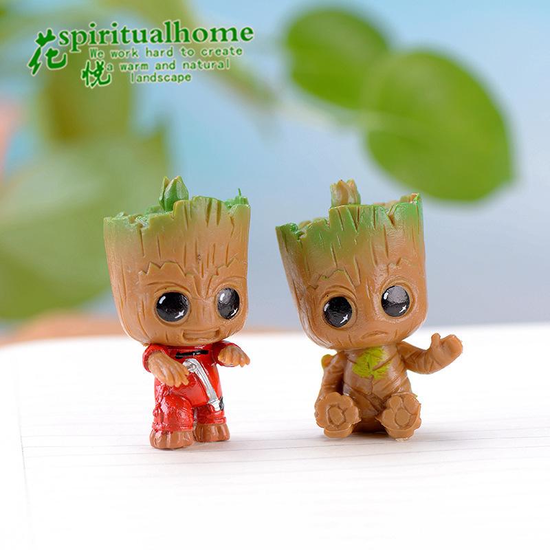 微景观树人卡通钥匙扣挂件摆件DIY多肉植物装饰树怪摆件创意盆景