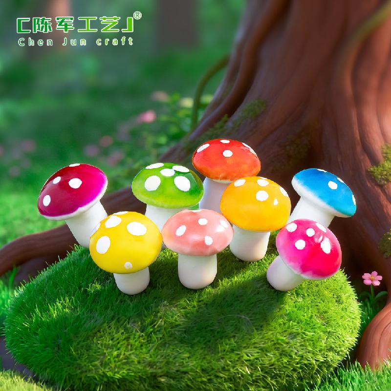 Mô hình nấm mini màu sắc, phụ kiện tiểu cảnh đáng yêu (ZC-20)