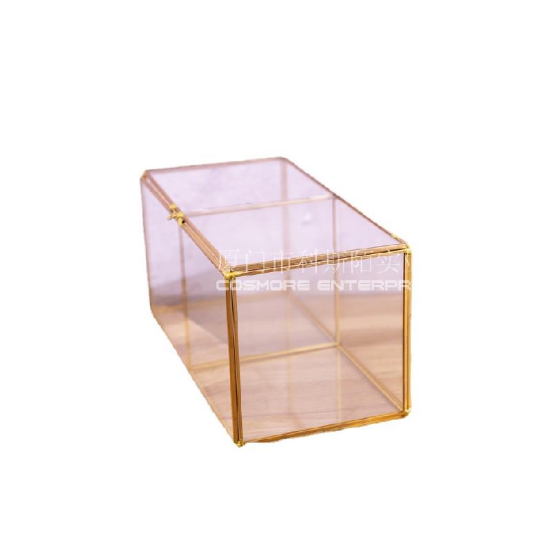 DG-180 Hộp kín đúc đứng hai mặt bằng đồng, kính cường lực, hộp hoa, hộp trang sức, hộp chống bụi, vật dụng trang trí nhà cửa, chén, thùng chứa