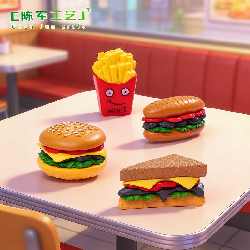 Tiểu cảnh bánh hamburger và sushi, phụ kiện trang trí mini (ZC-490)