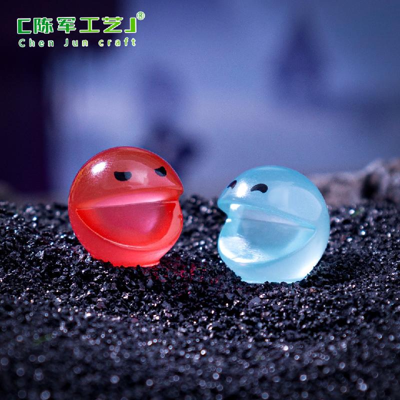 跨境外贸微景观创意夜光豆豆人萌粒 DIY装饰品配件迷你桌面小摆件