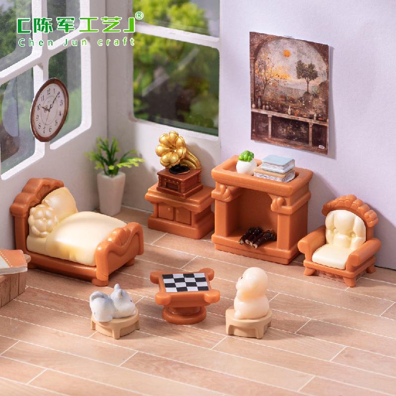 微景观创意欧式家具模型娃娃屋 DIY装饰品配件迷你微缩手工小摆件