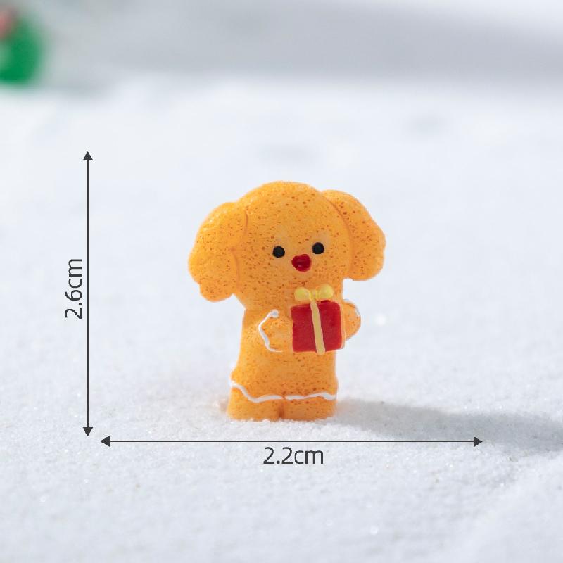 微景观创意圣诞姜饼人小动物公仔 DIY装饰品挂配件迷你桌面小摆件
