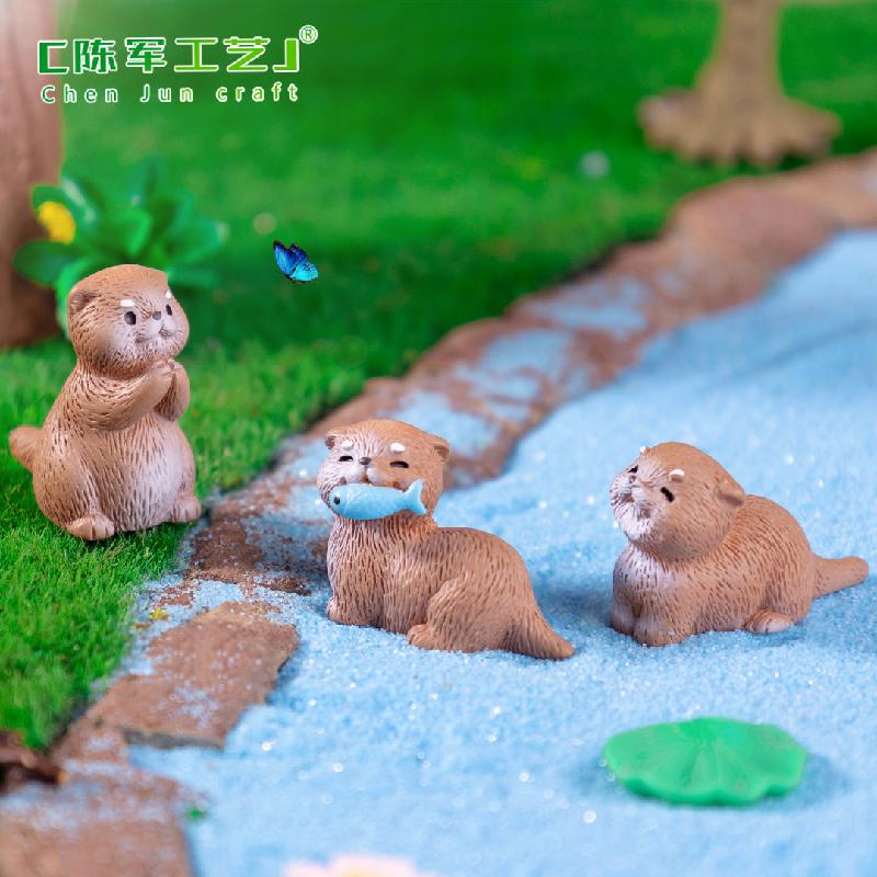 Rái cá dễ thương – Mô hình rái cá mini, trang trí bàn làm việc, xe hơi (M-1377)