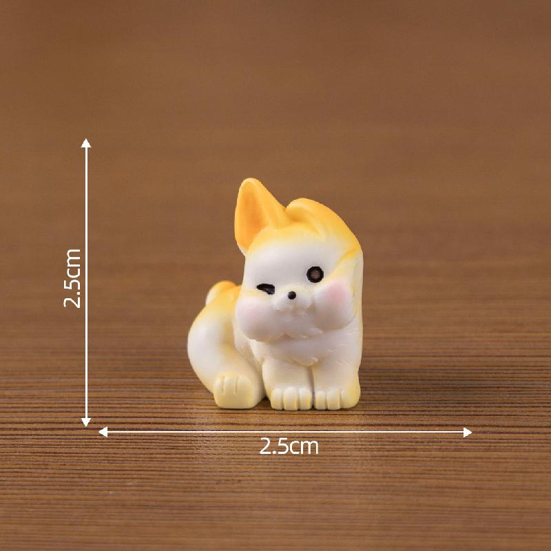 微景观创意可爱胖胖小柯基公仔萌粒 娃娃屋diy装饰品挂配件小摆件