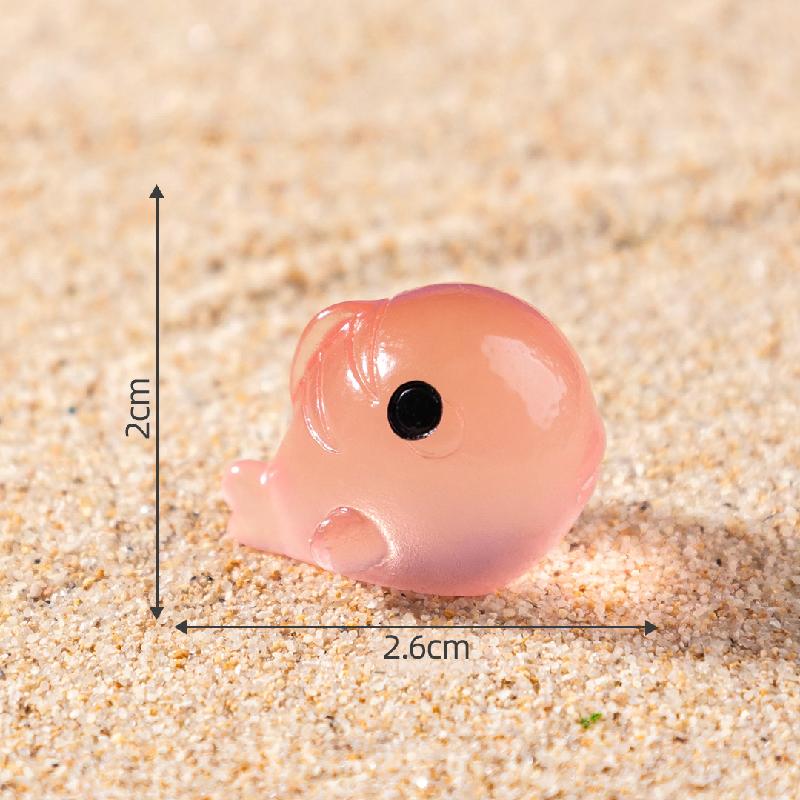 微景观创意夜光鲨鱼海洋动物生态瓶 DIY装饰品配件迷你桌面小摆件