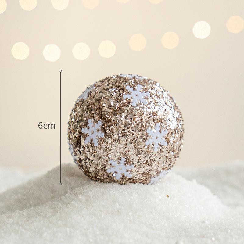 Trang trí Noel: Bóng vàng champagne, nơ trang trí đẹp