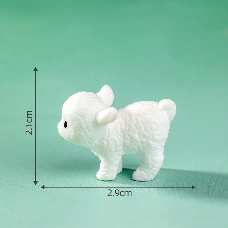 跨境苔藓微景观创意可爱小羊羔动物公仔 DIY装饰品配件迷你小摆件
