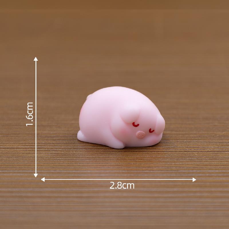 微景观创意可爱猪猪公仔萌粒 DIY装饰品挂配件迷你车载桌面小摆件