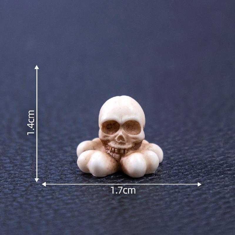 跨境外贸微景观创意骷髅情侣万圣节造景 DIY装饰品配件迷你小摆件