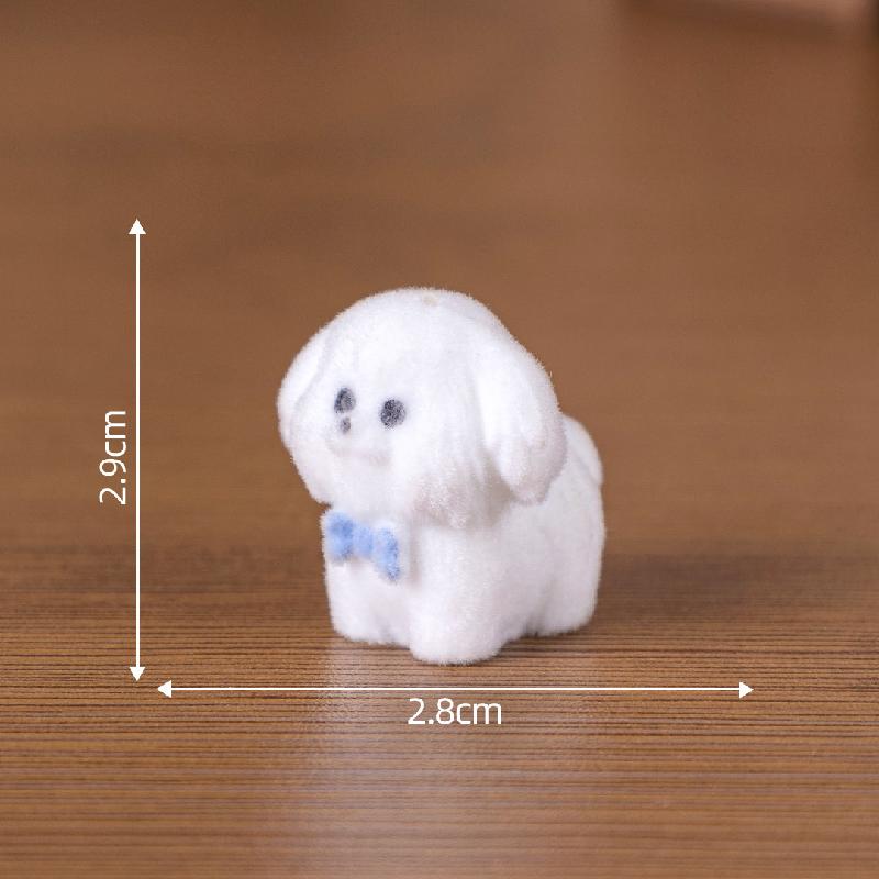 植绒风雨小狗萌粒公仔 DIY装饰品钥匙扣包包挂配件迷你桌面小摆件