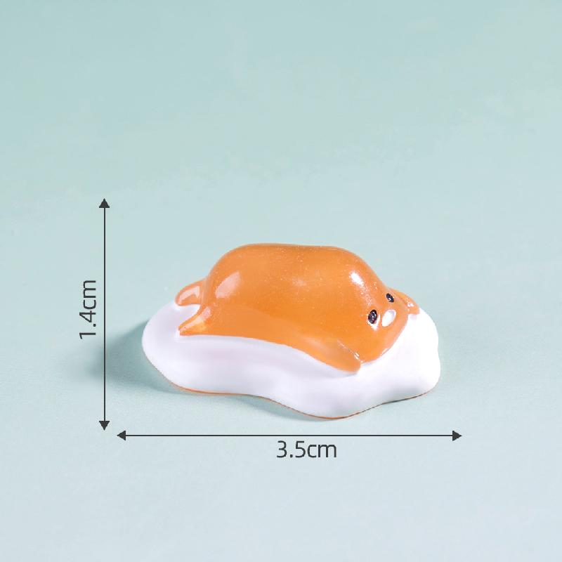 微景观创意可爱夜光懒蛋蛋公仔萌粒 DIY装饰品配件迷你桌面小摆件