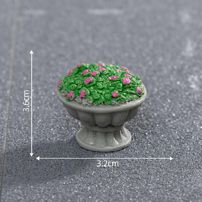 Tiểu cảnh cột đèn, thùng rác, trang trí đường phố mini (ZC-92)