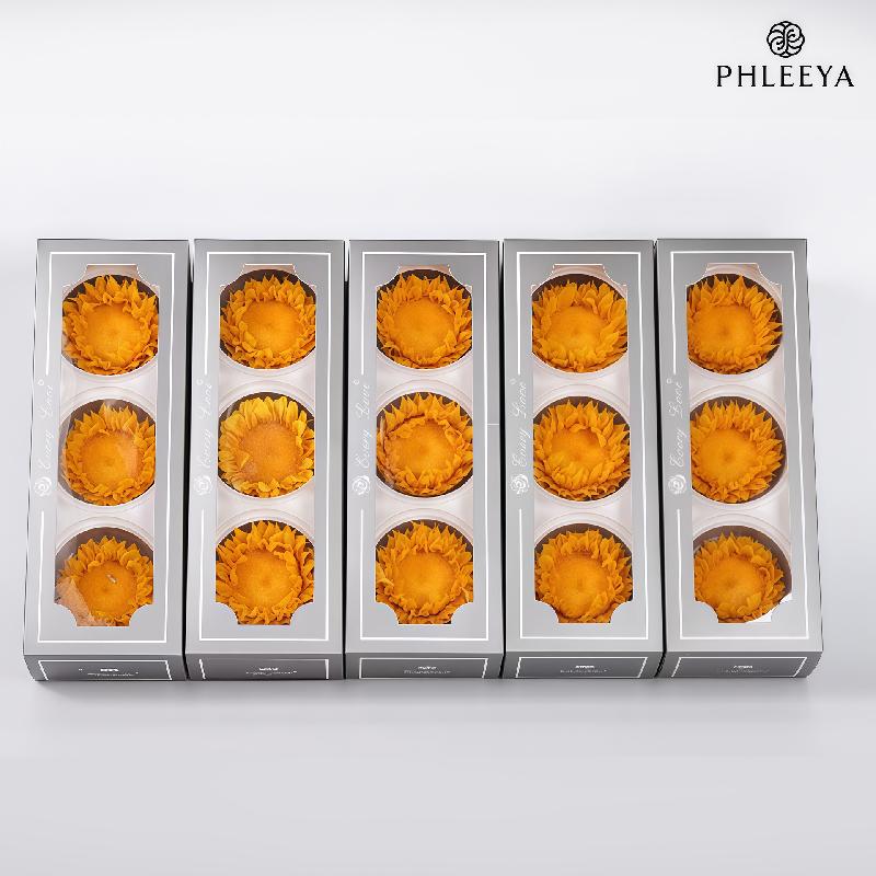 Hoa hướng dương vĩnh cửu 7–8cm 3 bông DIY hoa khô quà tặng (HK-20)