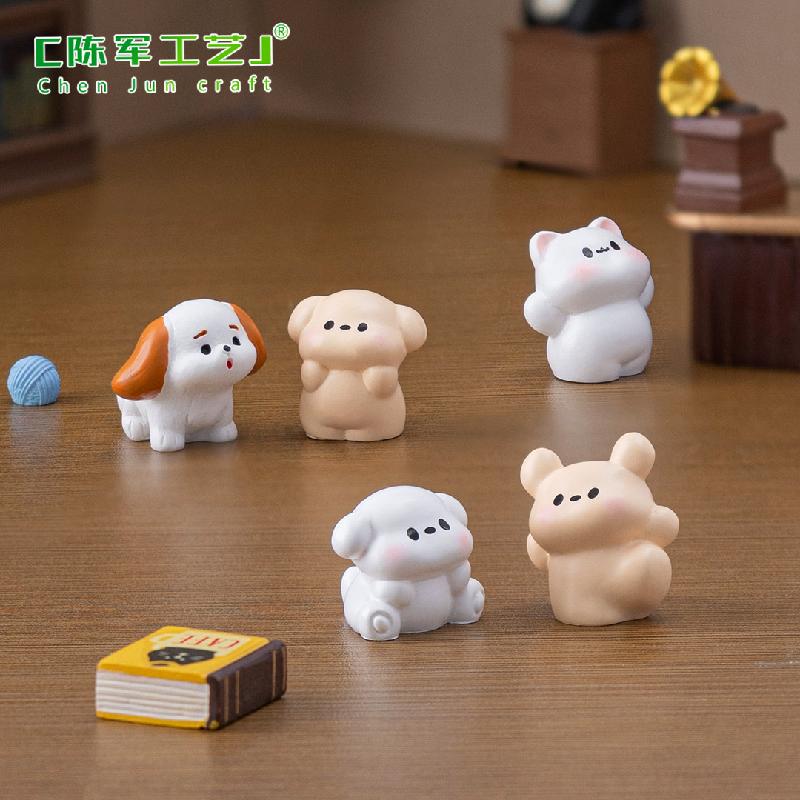 微景观创意可爱小猫小狗公仔娃娃屋 DIY装饰品配件迷你桌面小摆件