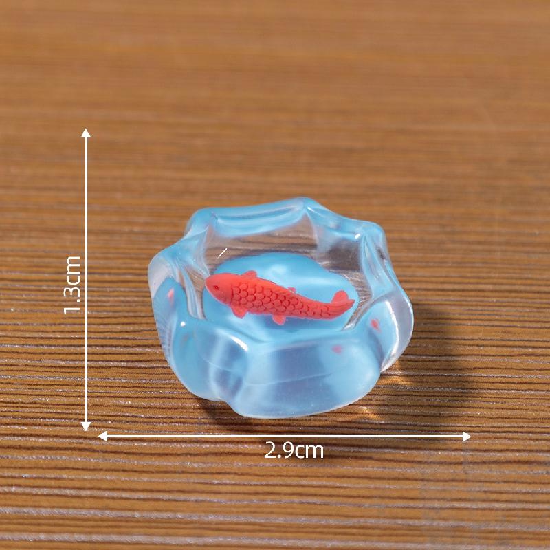 微景观创意可爱调皮捞鱼小花猫娃娃屋 DIY装饰配件迷你微缩小摆件