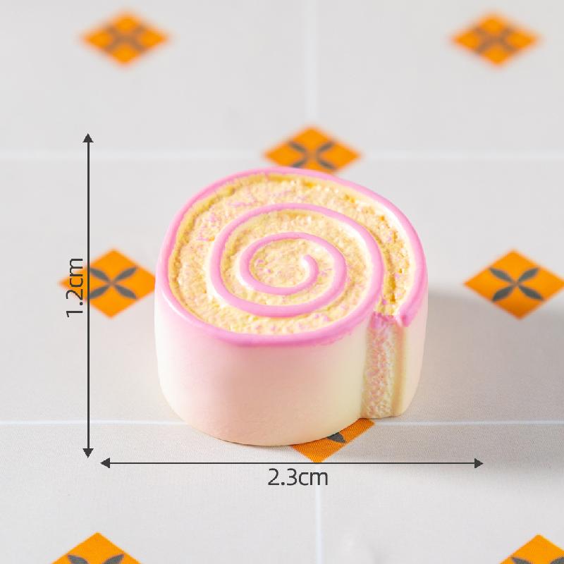 微景观创意瑞士卷面包食玩 DIY奶油胶冰箱贴装饰品配件迷你小摆件