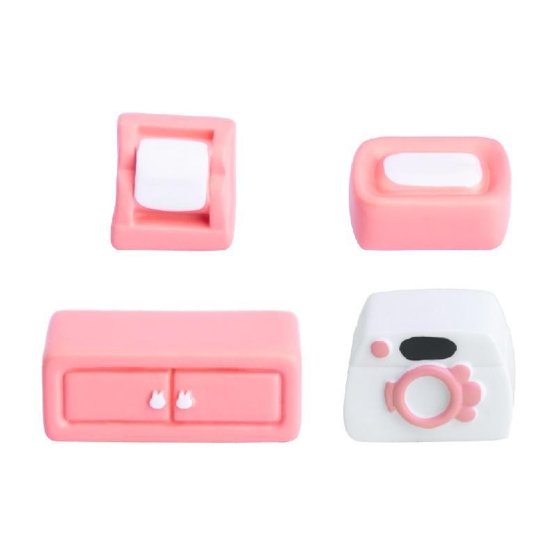 微景观创意可爱粉色浴室娃娃屋家具用品 diy装饰品配件迷你小摆件